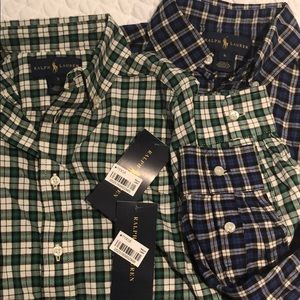Two button down Ralph Lauren shirts, sizes 5 and 6